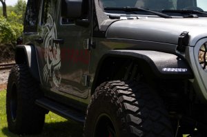 Jeep Wrangler JL Rear Fenders - Rear - Fishbone Offroad - Elite Aluminum - Black - 2018