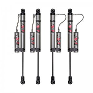 Jeep Gladiator Remote Reservoir Shocks - Front + Rear - Skyjacker - ADX 2.0 Aluminum Monotube - Clear coat aluminum - `20-`21