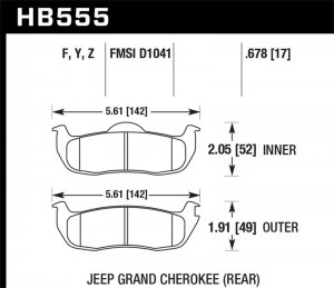 Jeep Grand Cherokee - HAWK HPS Brake Pad Sets