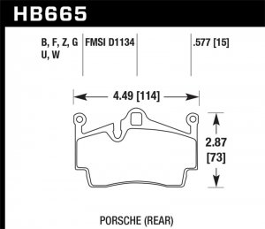 Porsche Boxster HAWK DTC-60 Brake Pad Sets