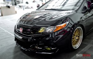 Honda Civic Hood - Seibon - TS-Style - Carbon Fiber - `14-`15
