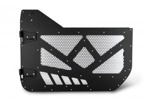 Jeep Wrangler JL Half Doors w/ Perforated Aluminum Screens - Aluminum - Front