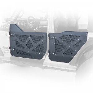 Jeep Wrangler JL Half Doors w/ Perforated Aluminum Screens - Aluminum - Front
