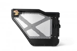 Jeep Wrangler JL Half Doors w/ Perforated Aluminum Screens - Aluminum - Rear