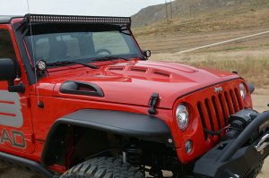 Jeep Wrangler JK Heat Dispersion Hood - DV8 Offroad - Primer Black - `07-`18
