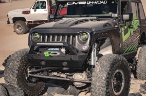 Jeep Wrangler JK Heat Dispersion Hood - DV8 Offroad - Primer Black - `07-`18