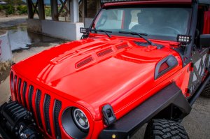 Jeep Gladiator Hood - DV8 Offroad - Heat Dispersion - Matte Black - 2020