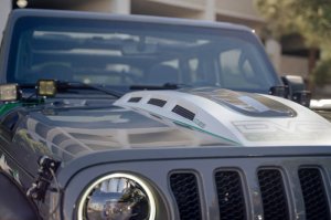 Jeep Gladiator Hood - DV8 Offroad - Heat Dispersion - Matte Black - 2020