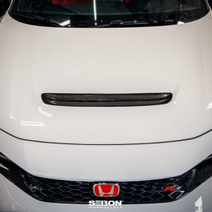 Honda Civic Hood Scoop - Seibon - Carbon Fiber - 2023+