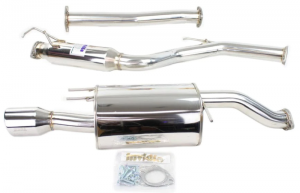 Honda Civic Performance Exhaust - Invidia - Q300 Rolled Stainless Steel Tip Cat-back - Stainless Steel - K24 - `14-`15