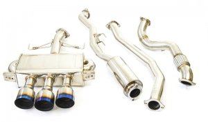 Honda Civic Performance Exhaust - Invidia - Q300 Triple Titanium Tip Cat-back - Titanium - `17-`19
