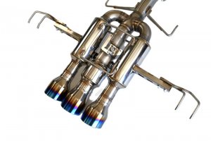 Honda Civic Performance Exhaust - Invidia - R400 Single Layer TI Tip Full Cat-Back - Silver - 2022+