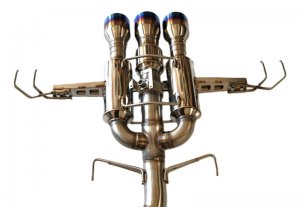 Honda Civic Performance Exhaust - Invidia - R400 Single Layer TI Tip Full Cat-Back - Silver - 2022+