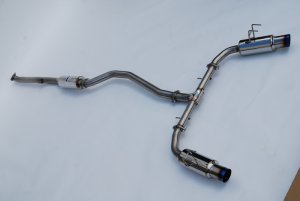 Honda Civic Performance Exhaust - Invidia - N1 Cat Back - Burnt TI Tips - 1.5T - 2022+