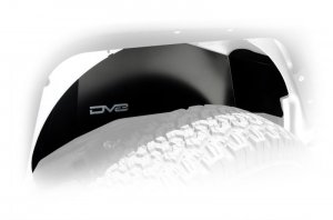 Jeep Wrangler JK Inner Fender Liners - Rear - DV8 Offroad - Aluminum - Black - `07-`18