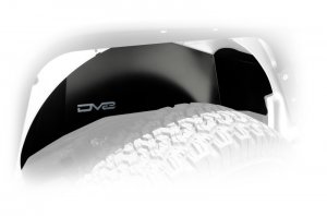 Jeep Wrangler JK Inner Fender Liners - Rear - DV8 Offroad - Aluminum - Black - `07-`18