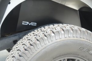 Jeep Wrangler JK Inner Fender Liners - Rear - DV8 Offroad - Aluminum - Black - `07-`18