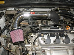 Honda Civic Performance Air Intake - Injen - Short Ram Intake - Black - 1.7L - `01-`05