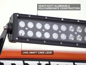 Jeep Wrangler JK Bar Light - Raxiom - Dual Row, Flood/Spot Combo - Black - `07-`18