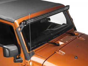 Jeep Wrangler JK Light Bar Windshield Mount - Upper Windshield - Raxiom - Textured Black - `07-`18