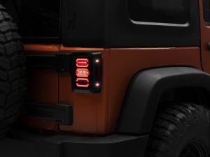 Jeep Wrangler JK LED Taillights - Raxiom - Black - `07-`18