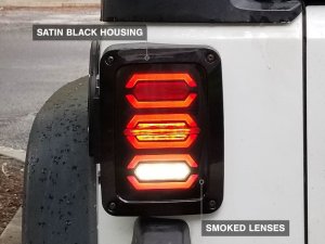 Jeep Wrangler JK LED Taillights - Raxiom - Black - `07-`18