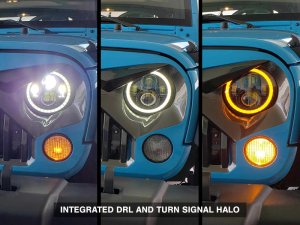 Jeep Wrangler JK LED Headlights - Raxiom - Halo - `07-`18