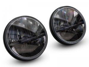 Jeep Wrangler JK LED Headlights - Raxiom - Axial Series - Black - `07-`18