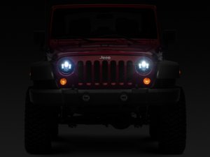 Jeep Wrangler JK LED Headlights - Raxiom - Daymaker - Black - `07-`18