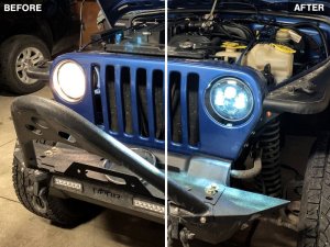 Jeep Wrangler JK LED Headlights - Raxiom - Daymaker - Black - `07-`18
