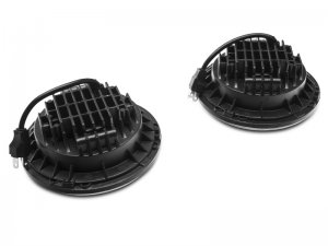 Jeep Wrangler JK LED Headlights - Raxiom - Axial Series Daymaker - Chrome - `97-`18