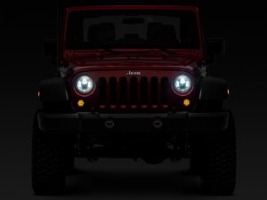 Jeep Wrangler JK LED Headlights - Raxiom - Axial Series Daymaker - Chrome - `97-`18