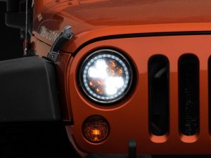 Jeep Wrangler JK LED Headlights - Raxiom - Axial Spider - Chrome - `07-`18
