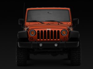 Jeep Wrangler JK LED Headlights - Raxiom - Axial Spider - Chrome - `07-`18