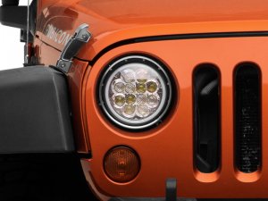 Jeep Wrangler JK LED Headlights - Raxiom - Axial Spider - Chrome - `07-`18