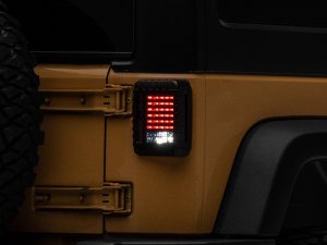 Jeep Wrangler JK LED Taillights - Raxiom - Black Housing (Smoked Lens) - `07-`18