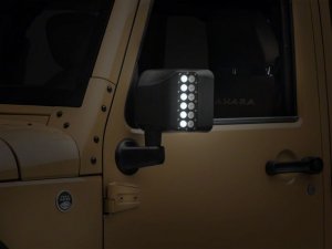 Jeep Wrangler JK Off-Road LED Manual Mirrors with Turn Signals - Raxiom - RAX - `07-`18