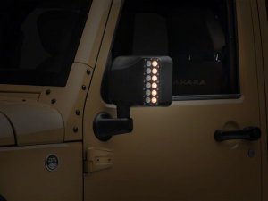 Jeep Wrangler JK Off-Road LED Manual Mirrors with Turn Signals - Raxiom - RAX - `07-`18