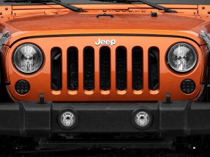 Jeep Wrangler JK LED Front Turn Signals - Front - Raxiom - Smoked - `07-`18