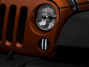 Jeep Wrangler JK LED Front Turn Signals - Front - Raxiom - Smoked - `07-`18