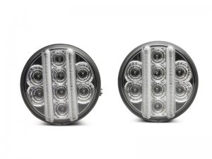 Jeep Wrangler JK LED Front Turn Signals - Front - Raxiom - Clear - `07-`18