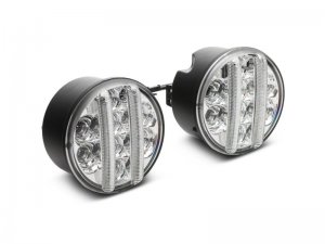 Jeep Wrangler JK LED Front Turn Signals - Front - Raxiom - Clear - `07-`18