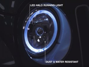 Jeep Wrangler JK LED Halo Headlights - Raxiom - LED - Chrome - `07-`18