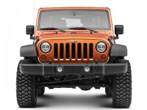 Jeep Wrangler JK LED Halo Headlights - Raxiom - LED - Chrome - `07-`18