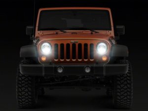 Jeep Wrangler JK LED Halo Projector Headlights - Raxiom - Chrome - `07-`18