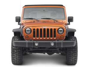 Jeep Wrangler JK LED Halo Headlights - Raxiom - Black - `07-`18