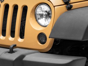 Jeep Wrangler JK LED Turn Signals w/ Halo - Front - Raxiom - Axial Series - Smoked - `07-`18