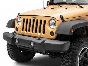 Jeep Wrangler JK LED Turn Signals w/ Halo - Front - Raxiom - Axial Series - Smoked - `07-`18
