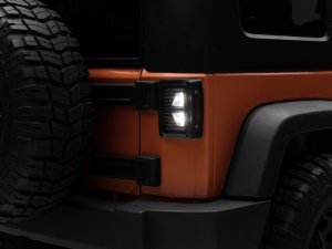 Jeep Wrangler JK LED Taillights - Rear - Raxiom - Axial Series Vision - Black - `07-`18
