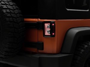 Jeep Wrangler JK LED Taillights - Raxiom - Axial Series Vision - Black Housing, Clear Lens - `07-`18